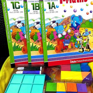 英文版幼兒資優數學大班(三書含教具)